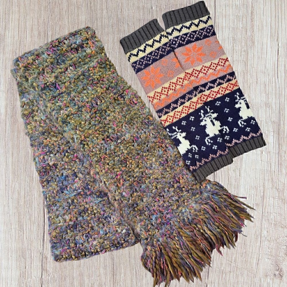 Scarf Fingerless Hand Warmers #SCA7